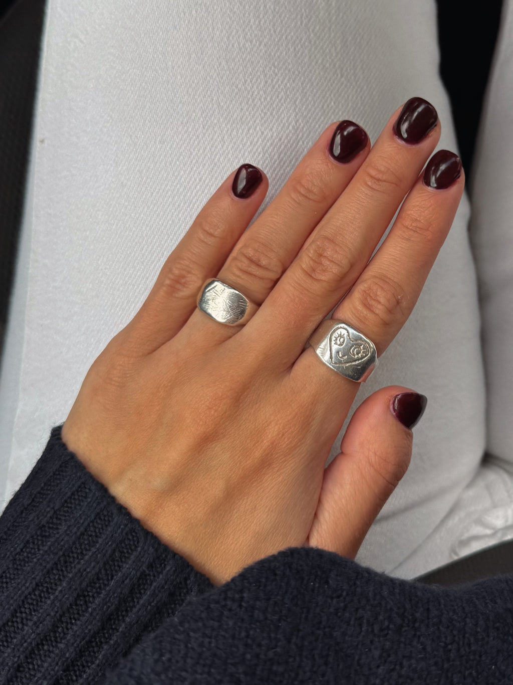 Smiling heart ring